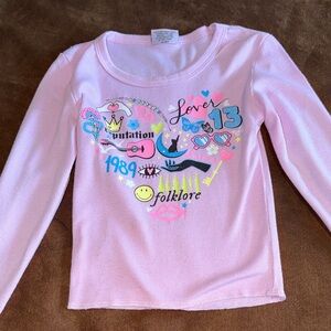 Taylor swift girls size xs pink long sleeved shirt